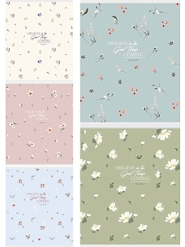 TМ"Profit"Тетрадь А5 КЛЕТКА 48л. ЦВЕТОЧНЫЙ ПАТТЕРН - 16 (48-9054) цвет. мелов. обл.