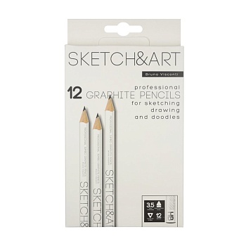 КАРАНДАШ ЧЕРНОГРАФИТОВЫЙ "Sketch&Art. УТОЛЩЕННЫЕ" HВ, 3,5 MM