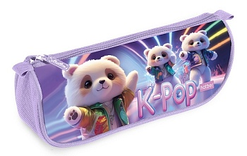 NPk_76315 Пенал 200х95х50мм на молнии мягкий -K-pop мишки- в индив.упак.