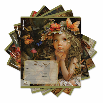 Тетрадь школьная ученическая ErichKrause Forest  Fairy, 18 листов, линейка (в плёнке по 10 шт.)_MIX-