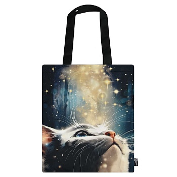 Сумка-шоппер Феникс+, арт.69204/ 24 КОТ СО ЗВЕЗДАМИ (35x45 см, полиэстер, сублимационная печать, 1 о